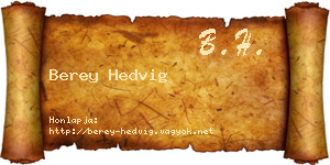 Berey Hedvig névjegykártya
